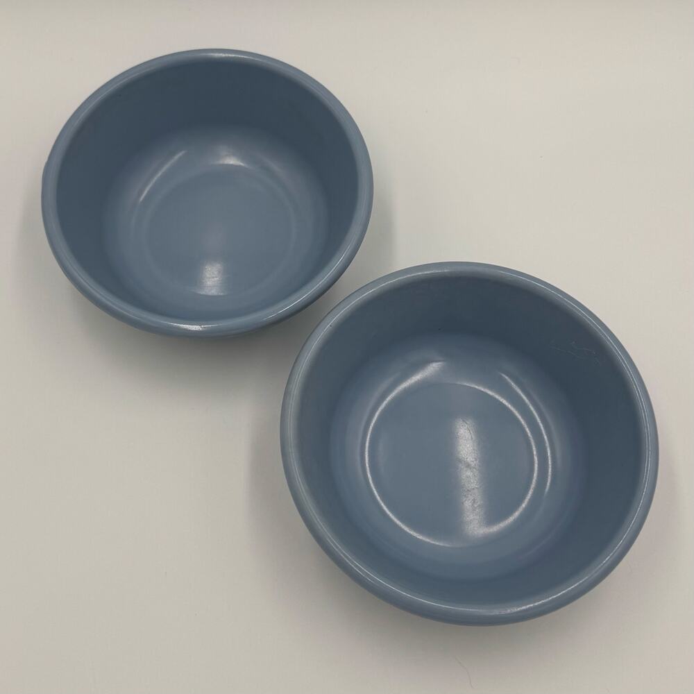 VTG Rubbermaid:  2 Melamine Cereal Soup Bowls Slate Blue